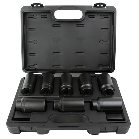 Horizon Tool 8-Piece 6-Point Front Axle Nut Socket Set 966